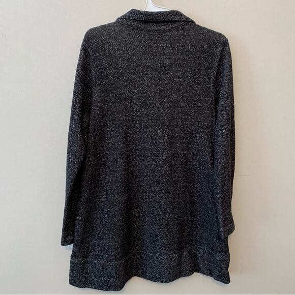 Soma Live Loungewear Vintage Terry Button Front Jacket Gray - Picture 6 of 7